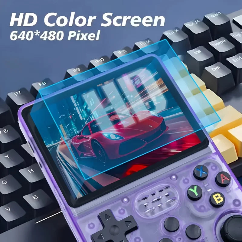 R36S Retro Handheld Game Console Linux System 3.5-Inch IPS HD 4K 64G 20000+ Classical Games Portable Pocket Game Console