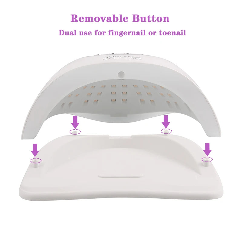 SUN X20MAX Nail Dryer Machine 72 LEDs UV LED Lamp for Nails Gel Polish Curing Manicure Lamp 10/30/60/99s Timer LCD Display