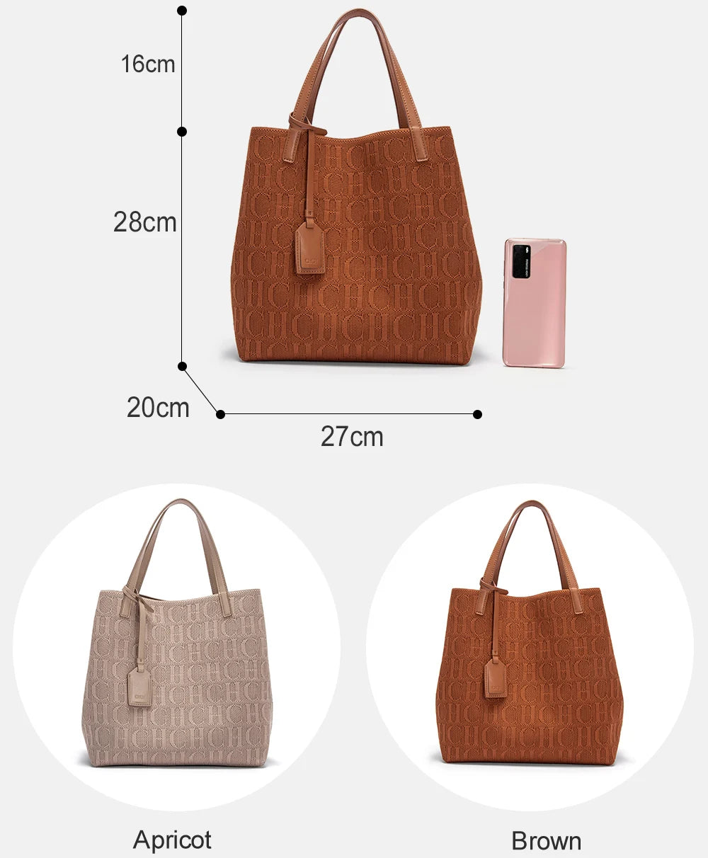 CHCH Winter Luxury Brand Fashion Printed Women's Handbag Large Capacity Travel Commuting Multi functional Large Capacity Handbag
