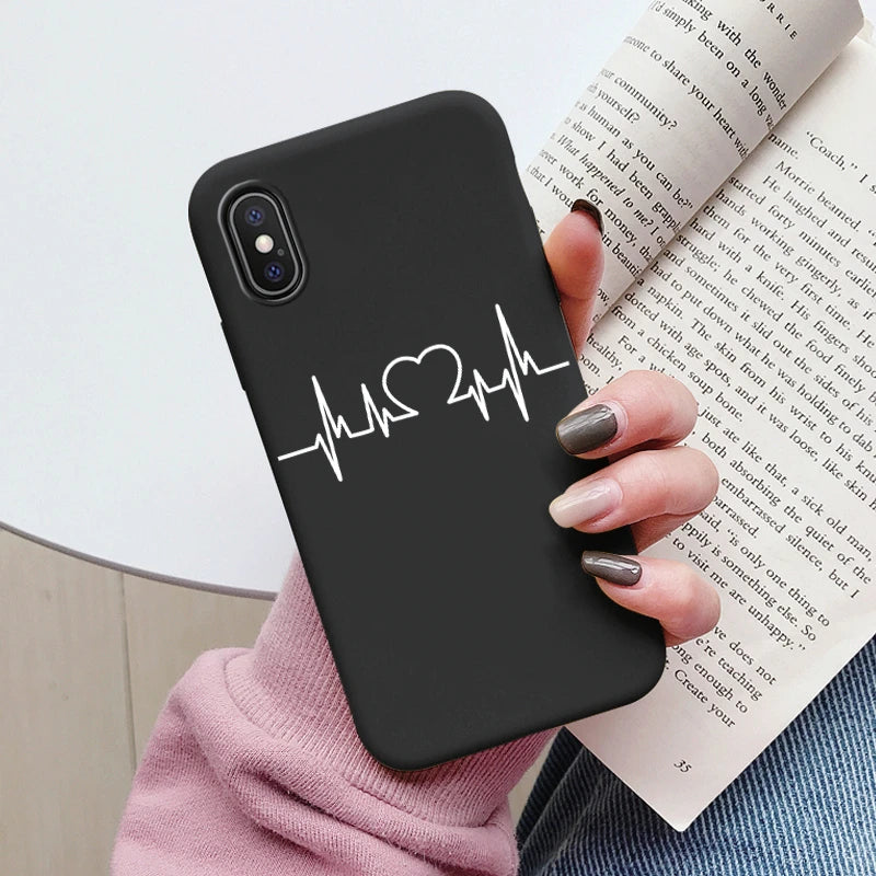 Flowers Funda For iphone X XS MAX XR Capa iphoneX XSMAX Phone Case Soft Silicone Cute Cat Bear Back Cover For iphoneXR Bumper
