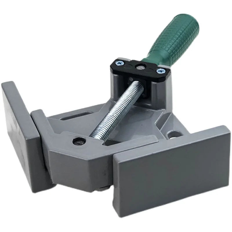Aluminum Alloy 90 Degree Right Angle Clamp, Single Handle Adjustable Swing Jaw Woodworking Corner Clamp for Welding, Framing, Ca