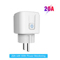 Zigbee or WiFi Smart Plug 16A/20A EU Smart Socket With Power Monitoring Timing Function Voice Control Via Tuya Alexa Google Home