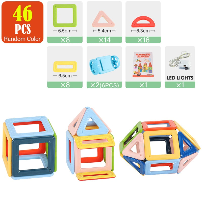 Magnetic Construction Kit with up to 377 pieces