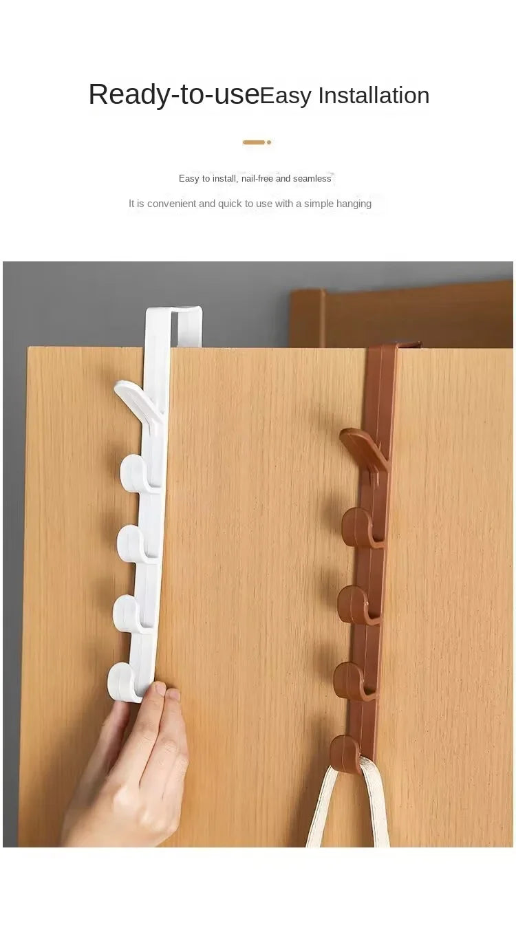 Behind The Door Storage Hook Space-Saving Coat & Bag Hanger for Dorm Office School Locker Wardrobe Organization