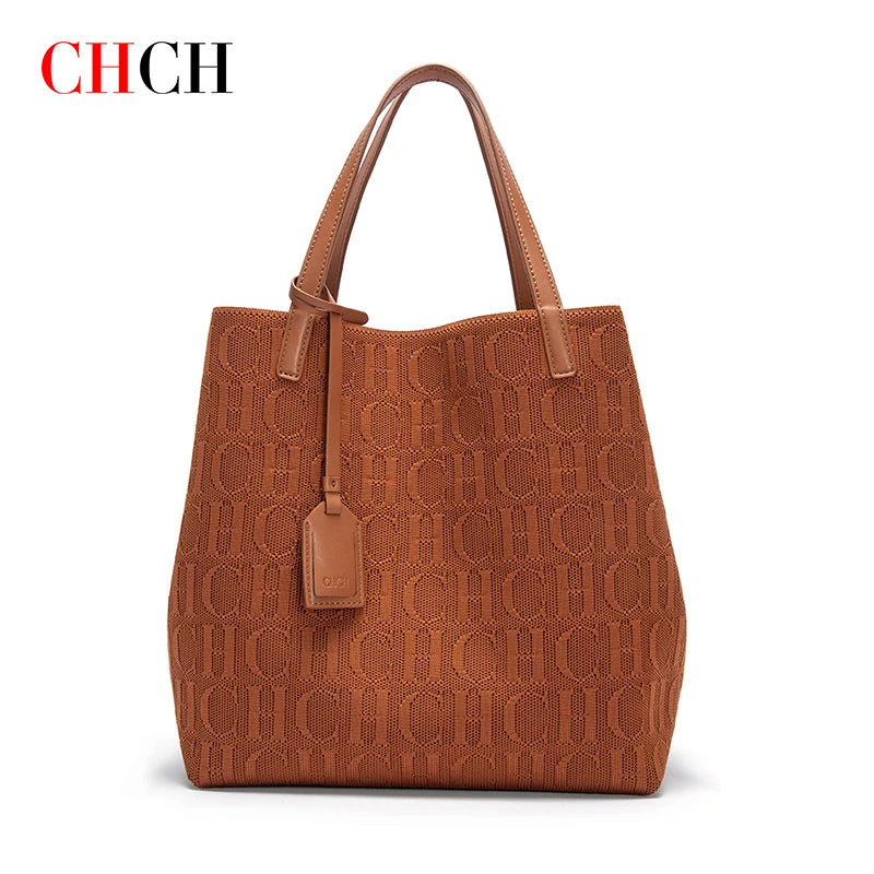 CHCH Winter Luxury Brand Fashion Printed Women's Handbag Large Capacity Travel Commuting Multi functional Large Capacity Handbag