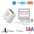 16A Tuya WiFi Smart Switch Module Mini Breaker 2-way Control Smart Life App Voice Control Work With Alexa Google Alice