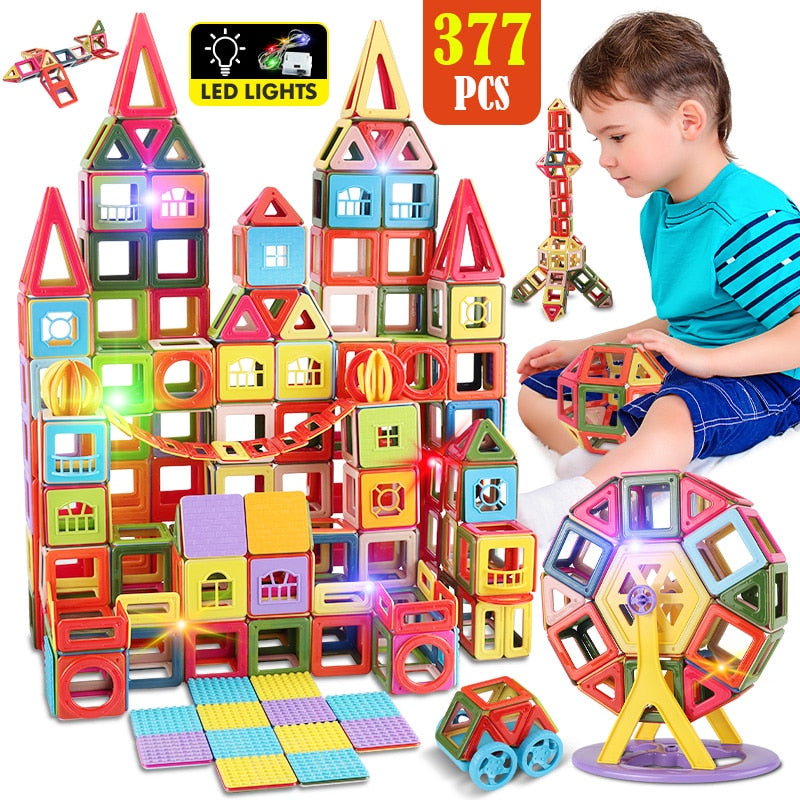 Magnetic Construction Kit with up to 377 pieces