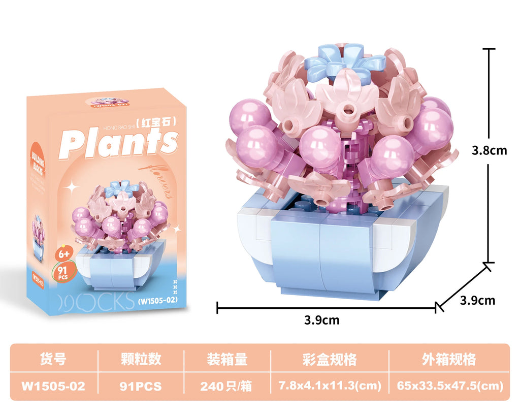Bouquet Flower Mini Diy Building Block Toys for Children Bricks Blocks for Adults Constructor Micro Bricks Construction Set Gift