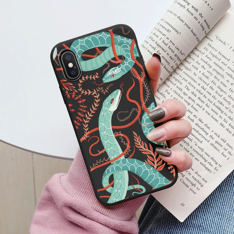 Flowers Funda For iphone X XS MAX XR Capa iphoneX XSMAX Phone Case Soft Silicone Cute Cat Bear Back Cover For iphoneXR Bumper