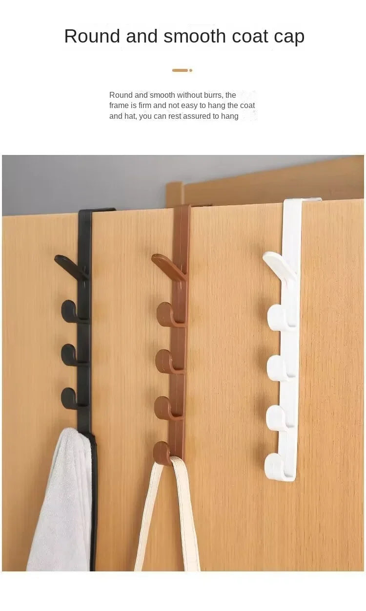 Behind The Door Storage Hook Space-Saving Coat & Bag Hanger for Dorm Office School Locker Wardrobe Organization