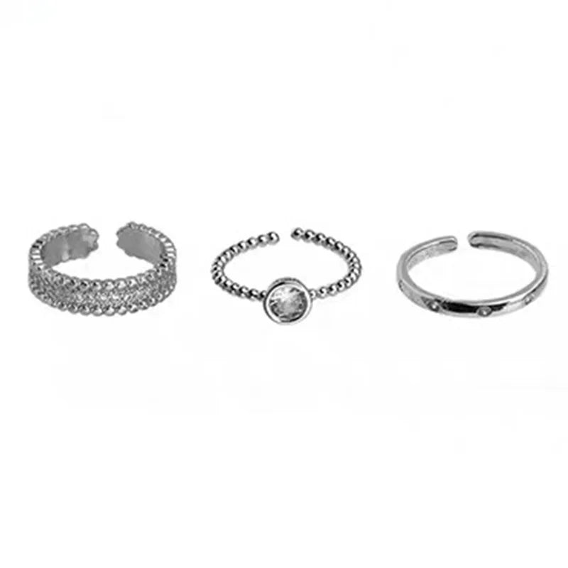 Fashion Contracted Design Women's Ring with Brilliant White Cubic Zirconia Wedding Party Daily Wearable Statement Jewelry Gifts