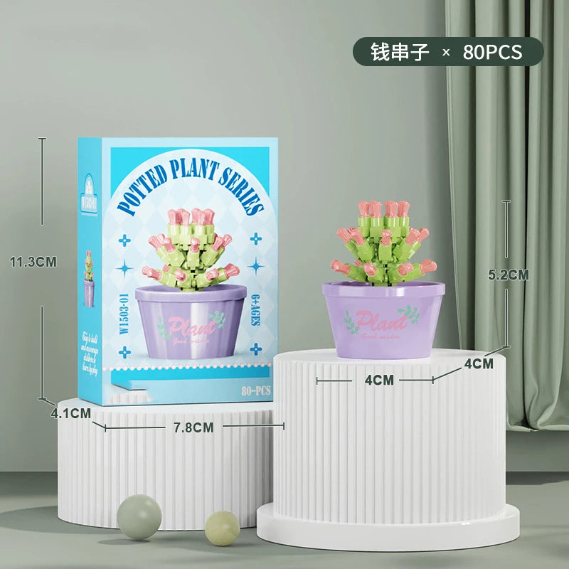 Bouquet Flower Mini Diy Building Block Toys for Children Bricks Blocks for Adults Constructor Micro Bricks Construction Set Gift