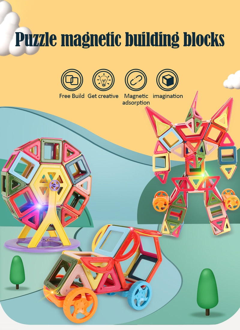 Magnetic Construction Kit with up to 377 pieces