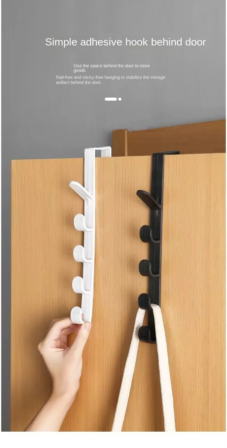 Behind The Door Storage Hook Space-Saving Coat & Bag Hanger for Dorm Office School Locker Wardrobe Organization