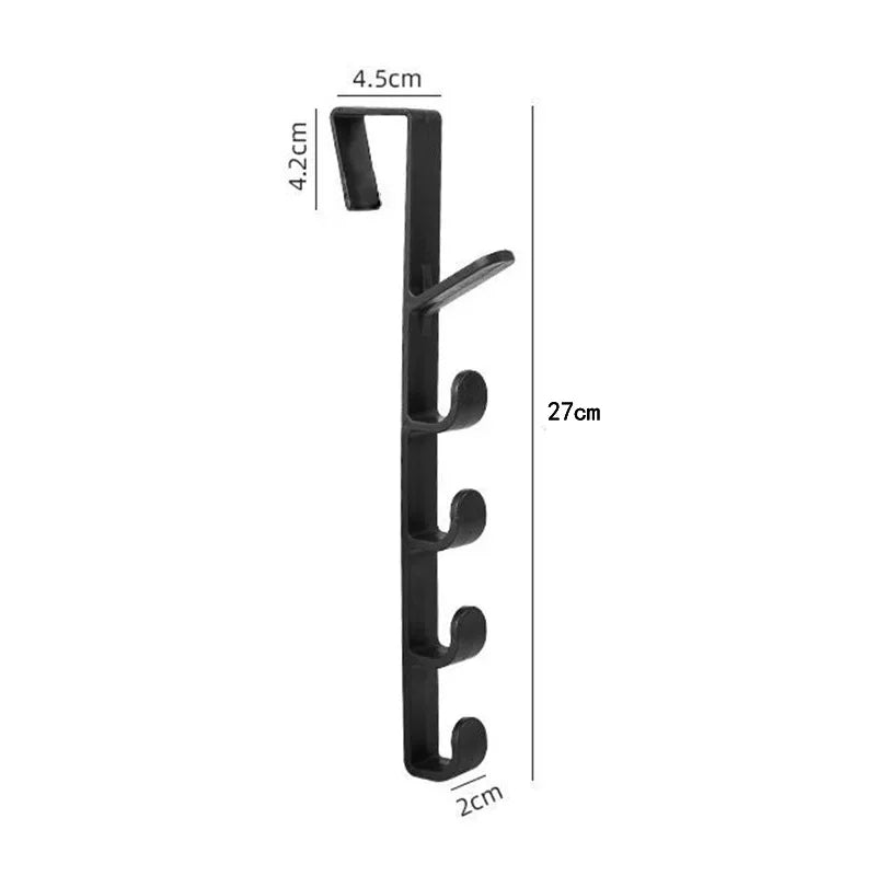 Behind The Door Storage Hook Space-Saving Coat & Bag Hanger for Dorm Office School Locker Wardrobe Organization