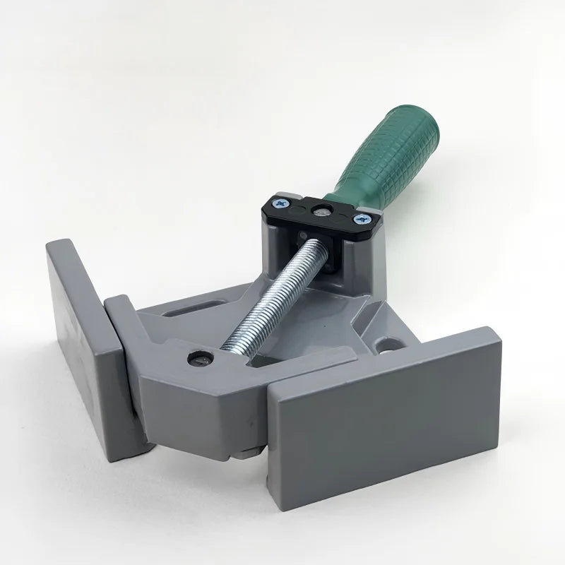 Aluminum Alloy 90 Degree Right Angle Clamp, Single Handle Adjustable Swing Jaw Woodworking Corner Clamp for Welding, Framing, Ca