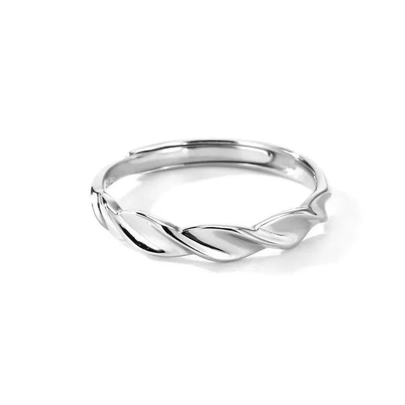 Fashion Contracted Design Women's Ring with Brilliant White Cubic Zirconia Wedding Party Daily Wearable Statement Jewelry Gifts