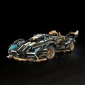 2026New Building Block Racing Car V12 Building Block Car Black and Gold Fine Model Car Birthday Gift Gift for boyfriend