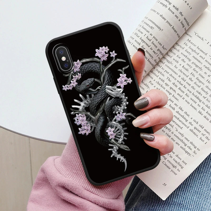Flowers Funda For iphone X XS MAX XR Capa iphoneX XSMAX Phone Case Soft Silicone Cute Cat Bear Back Cover For iphoneXR Bumper