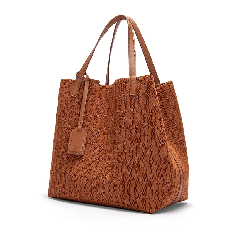 CHCH Winter Luxury Brand Fashion Printed Women's Handbag Large Capacity Travel Commuting Multi functional Large Capacity Handbag