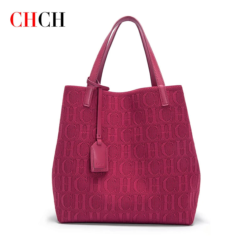 CHCH Winter Luxury Brand Fashion Printed Women's Handbag Large Capacity Travel Commuting Multi functional Large Capacity Handbag