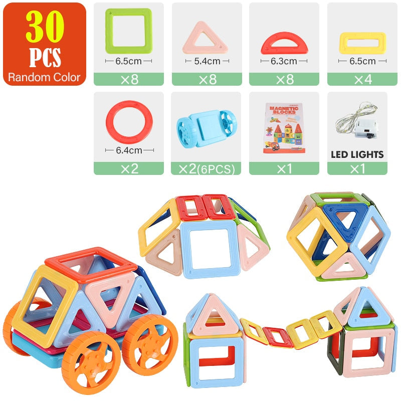 Magnetic Construction Kit with up to 377 pieces