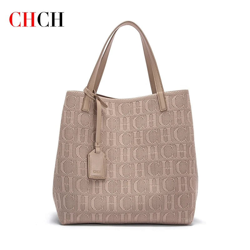 CHCH Winter Luxury Brand Fashion Printed Women's Handbag Large Capacity Travel Commuting Multi functional Large Capacity Handbag