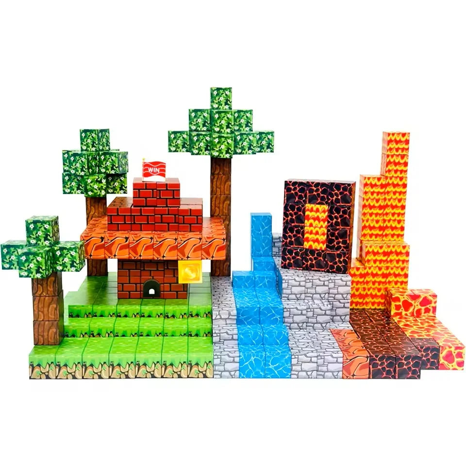 10-500PCS Magnetic Building Blocks Magnet Set Bricks Mini World STEM Construction DIY Educational Toys For Kids Birthday Gifts